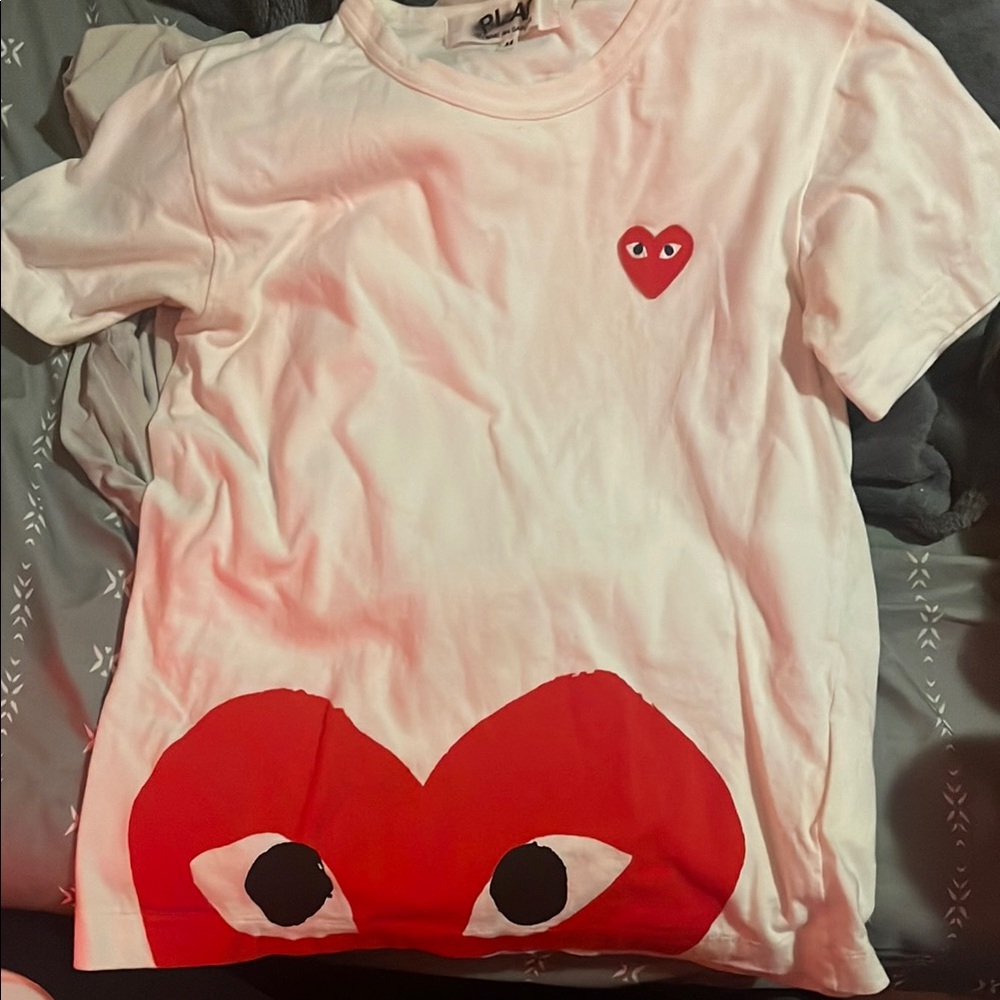 Comme des Garcons PLAY Play Red Half Heart T-shirt